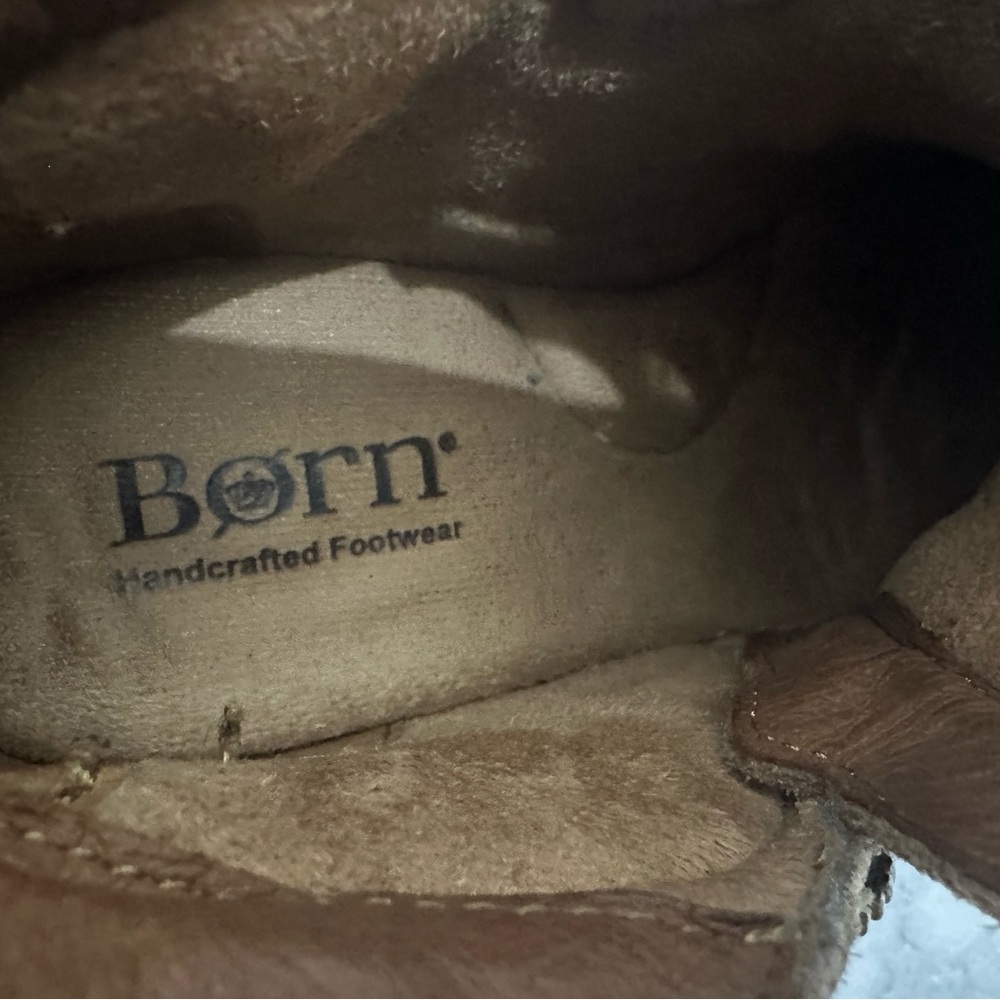 Born Taupe Brown Suede Ankle Booties sz 6.5 with‎ Zipper Casual Comfort - Picture 6 of 8